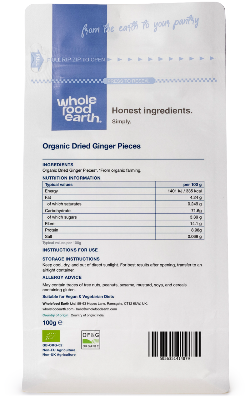 Organic Ginger Root Cut Pieces