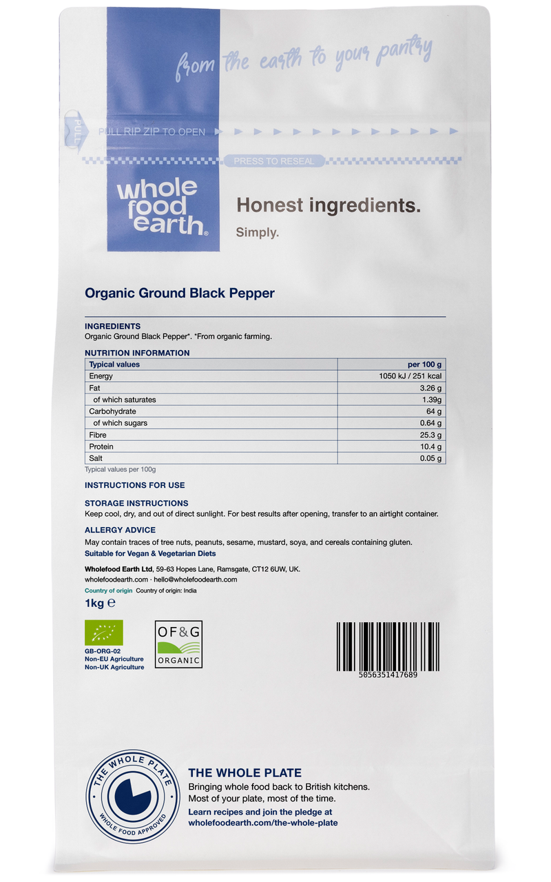 Organic Ground Black Pepper