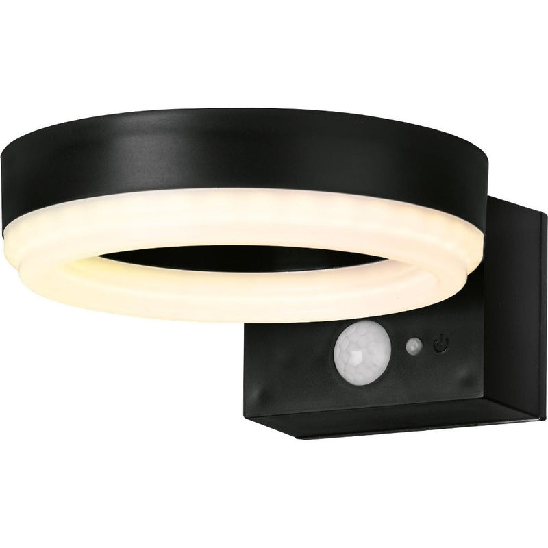 4lite Antheia Solar Sleek IP54 LED Outdoor Wall Light with Built in PIR Motion Sensor - Single