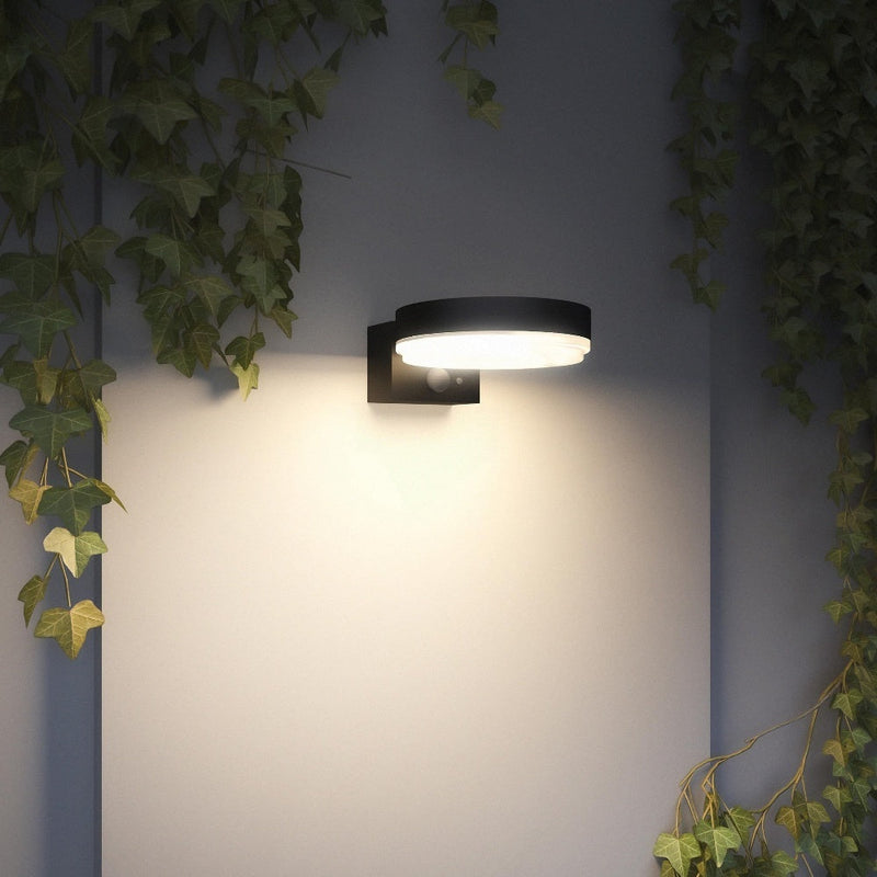 4lite Antheia Solar Sleek IP54 LED Outdoor Wall Light with Built in PIR Motion Sensor - Single