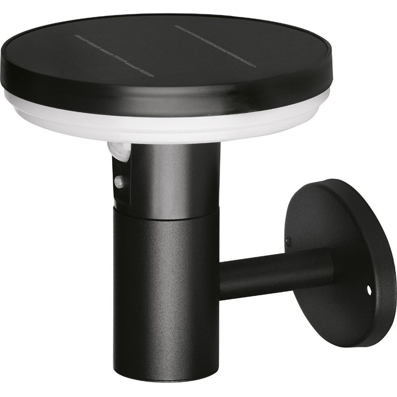 4lite Antheia Solar IP54 Die-Cast Aluminium LED Outdoor Wall Light with Built in PIR Motion Sensor - Single