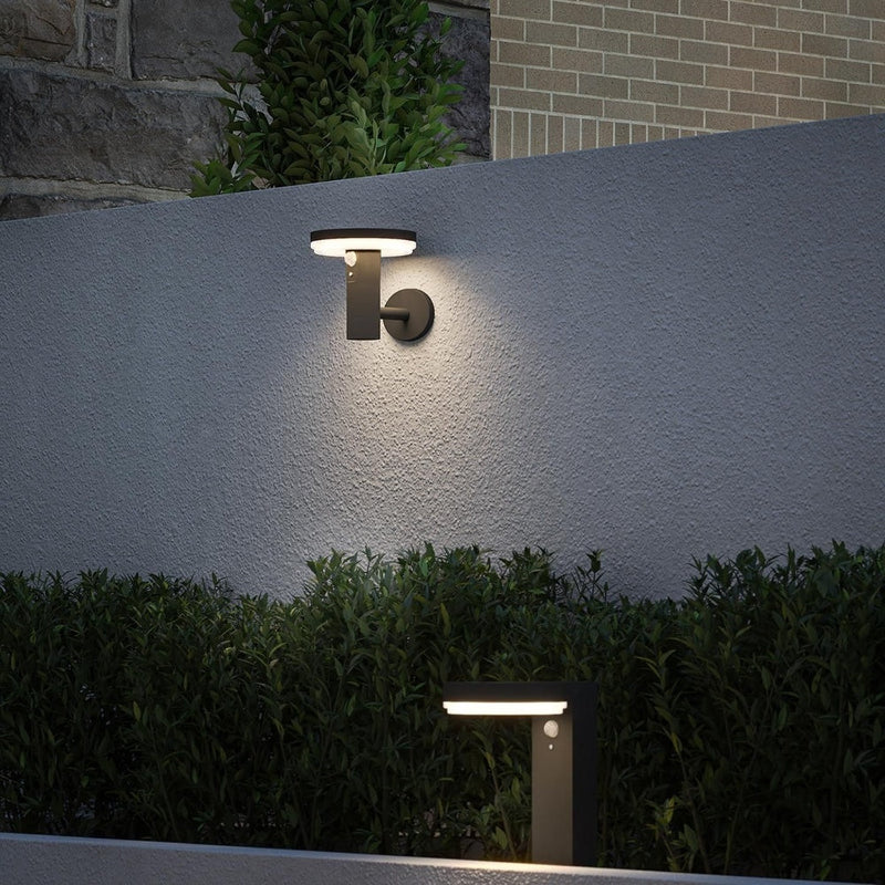 4lite Antheia Solar IP54 Die-Cast Aluminium LED Outdoor Wall Light with Built in PIR Motion Sensor - Single