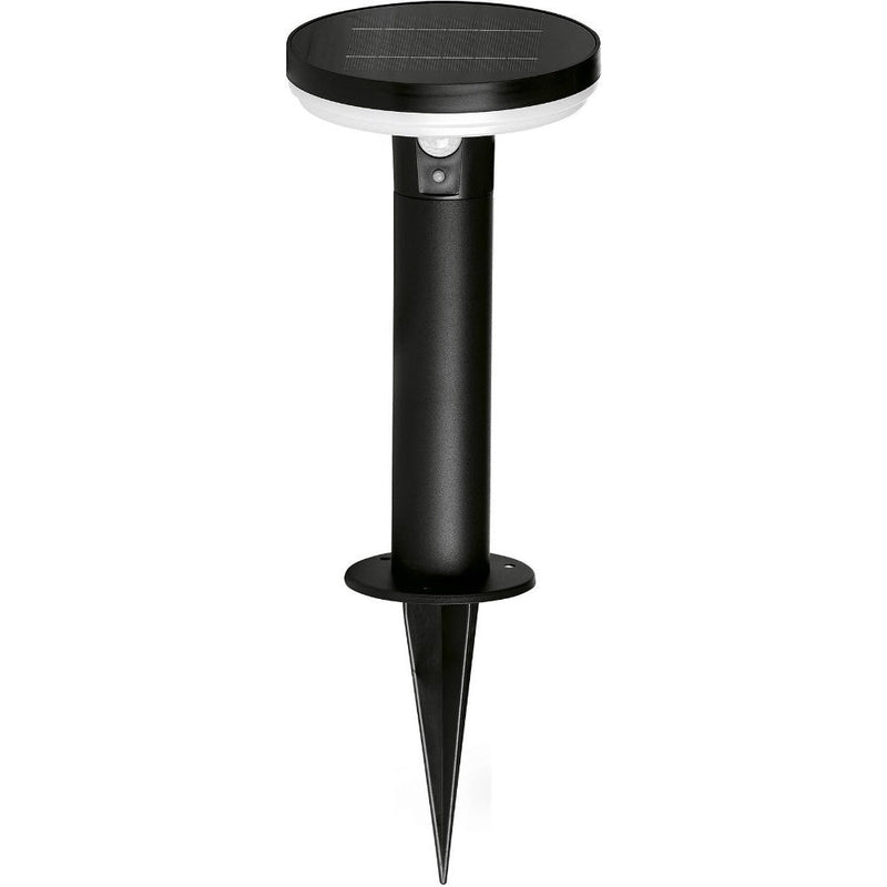 4lite Antheia IP54 Die-Cast Aluminium LED Solar Garden Spike Light with Built in PIR Motion Sensor - Single