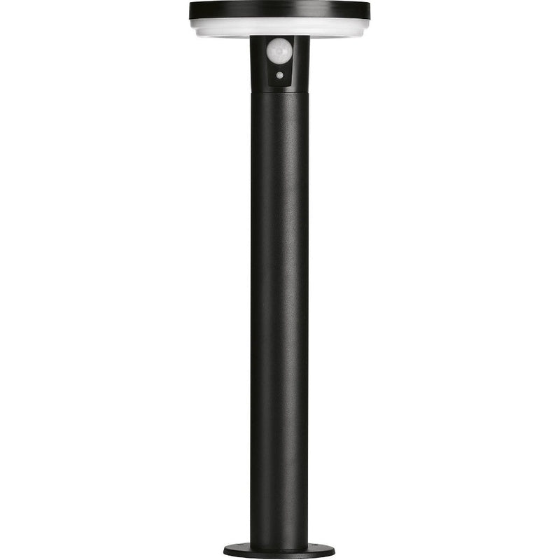 4lite Antheia Solar IP54 Die-Cast Aluminium LED Outdoor Bollard Light with Built in PIR Motion Sensor - Single