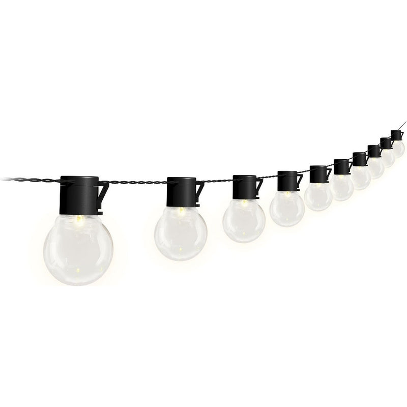 4lite Antheia Solar IP44 Festoon Outdoor String Lights with 10x Warm White LED Bulbs - 3m
