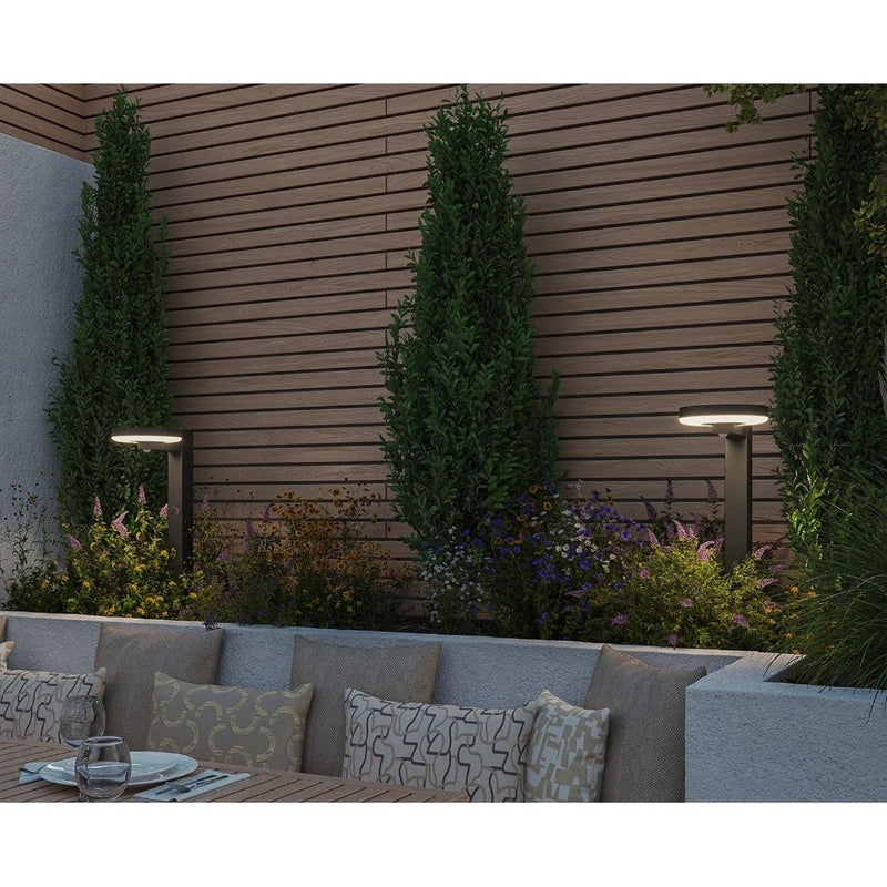 4lite Arundel Solar IP44 Die-Cast Aluminium LED Garden Bollard Light with Built in PIR Motion Sensor - Single