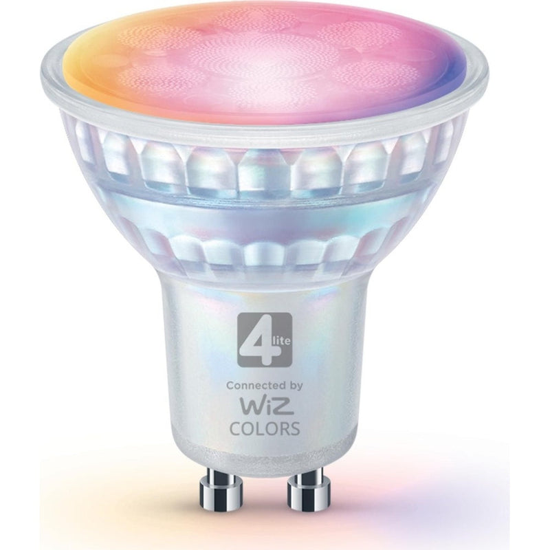 4lite Wiz Connect Dimmable Multicolour WiFi LED Smart Bulb - GU10 - Single