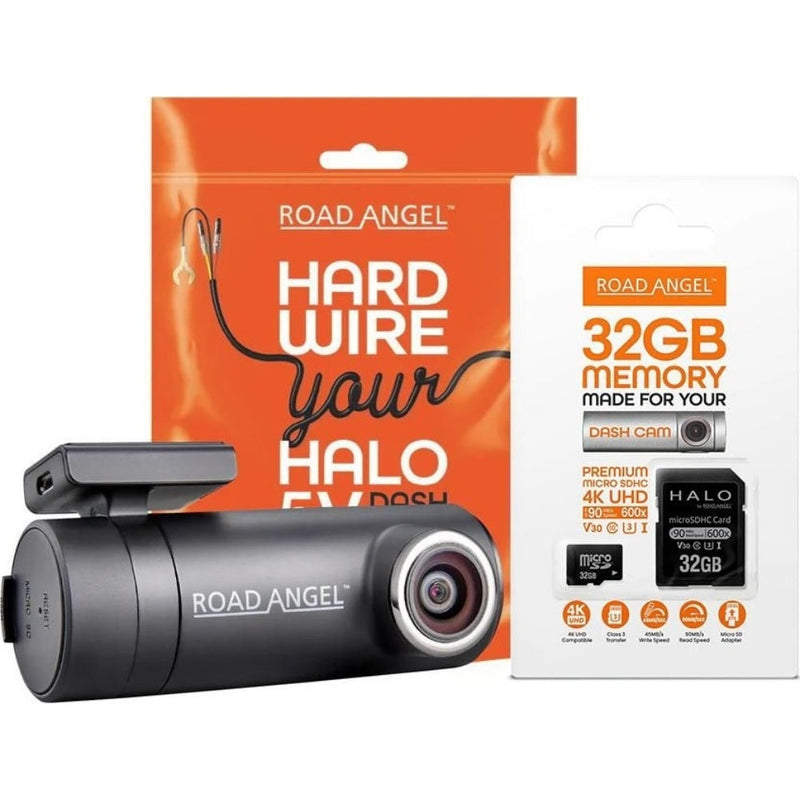 Road Angel Halo Drive 2 Deluxe 1440p Dash Cam inc 32GB MicroSD Card & Hardwiring Kit