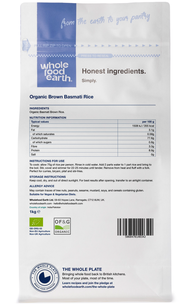 Organic Brown Basmati Rice