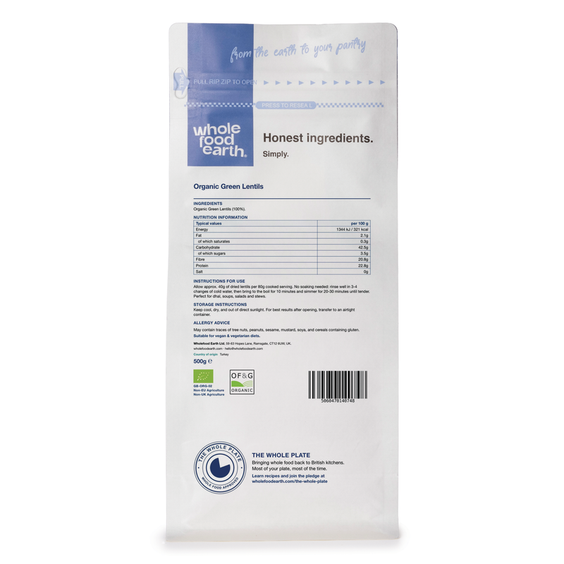 Organic Green Lentils