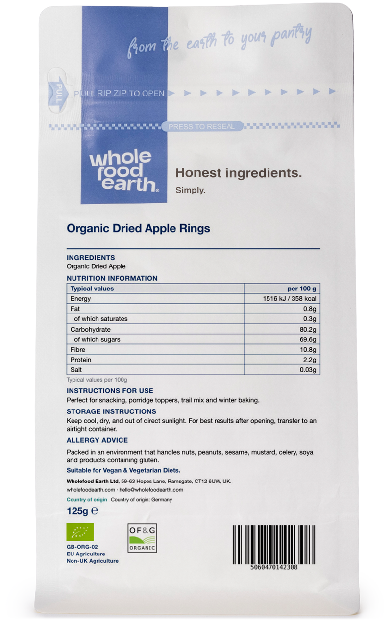 Organic Dried Apple Rings