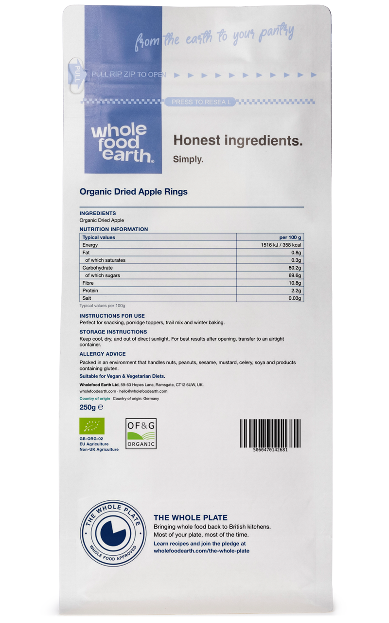 Organic Dried Apple Rings