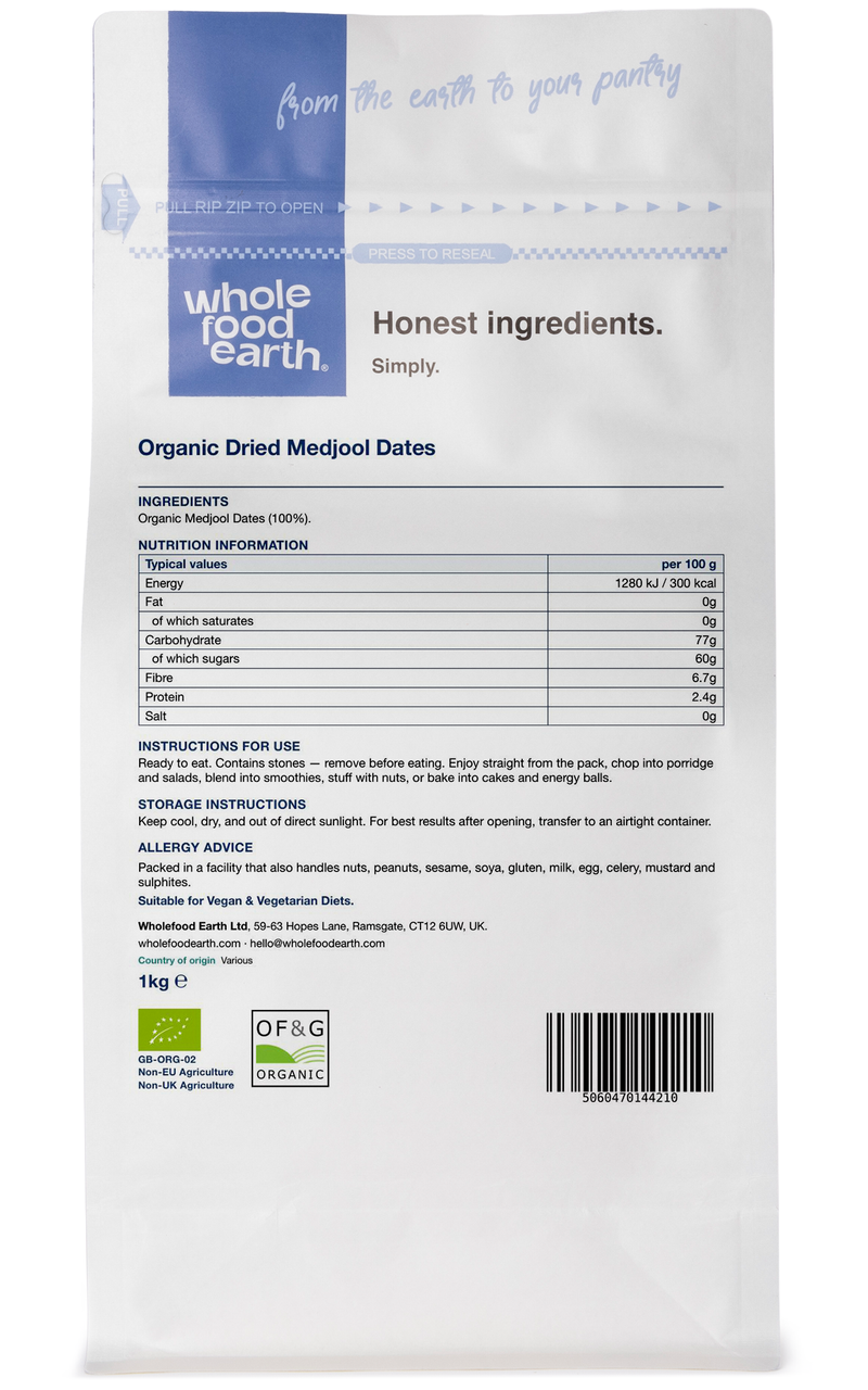 Organic Dried Medjoul/Medjool Dates