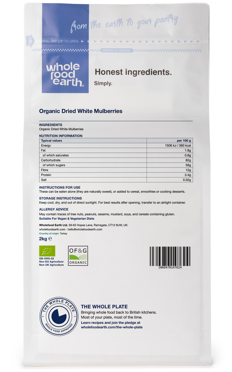 Organic White Mulberries