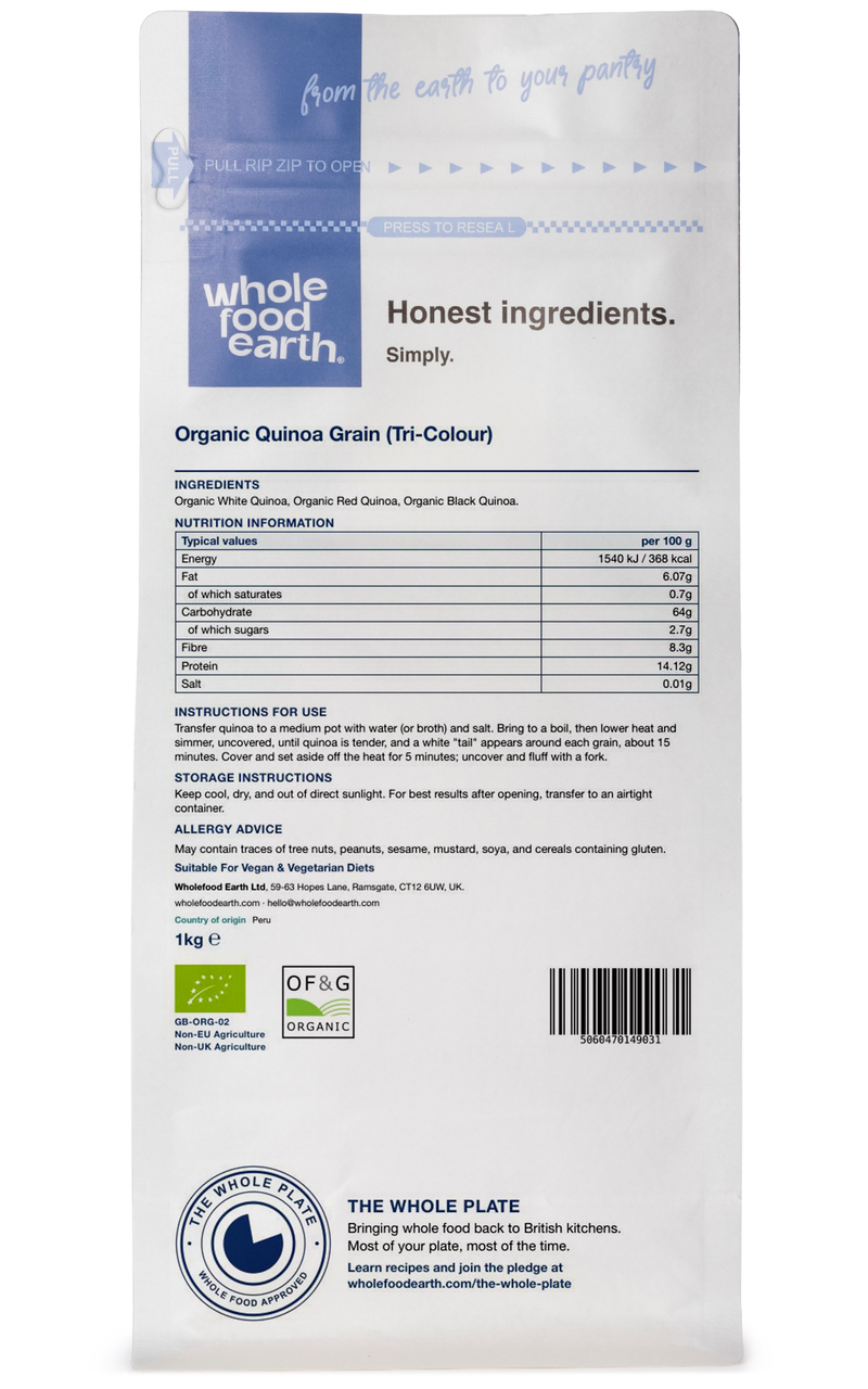 Organic Quinoa Grain (Tri - Colour)