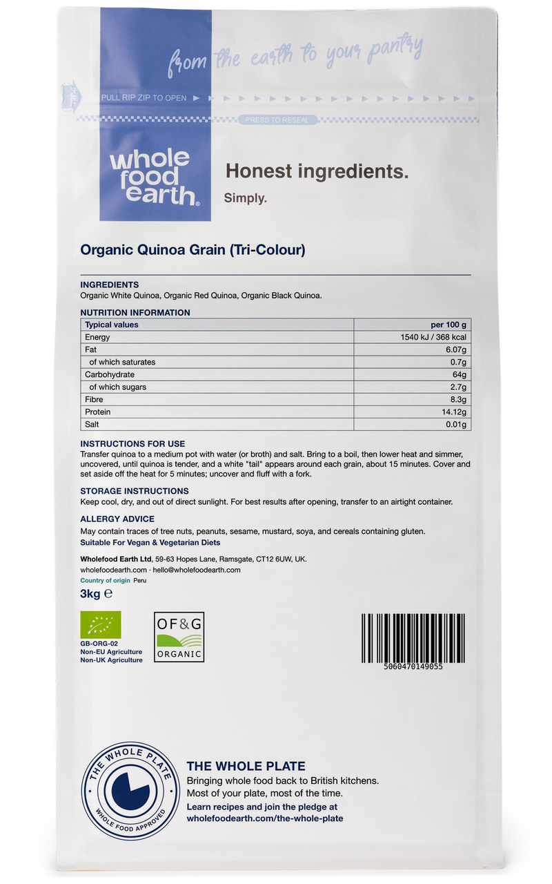 Organic Quinoa Grain (Tri - Colour)