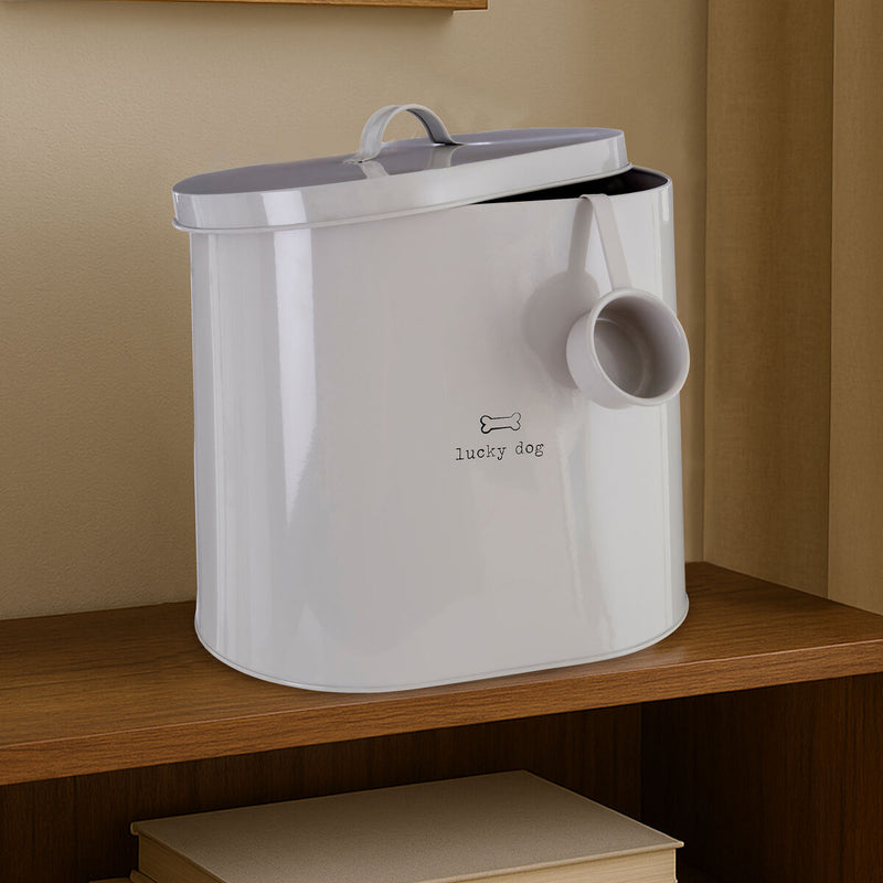 12 Litre Lucky Dog Food Storage Bin with Scoop | Adore Pets
