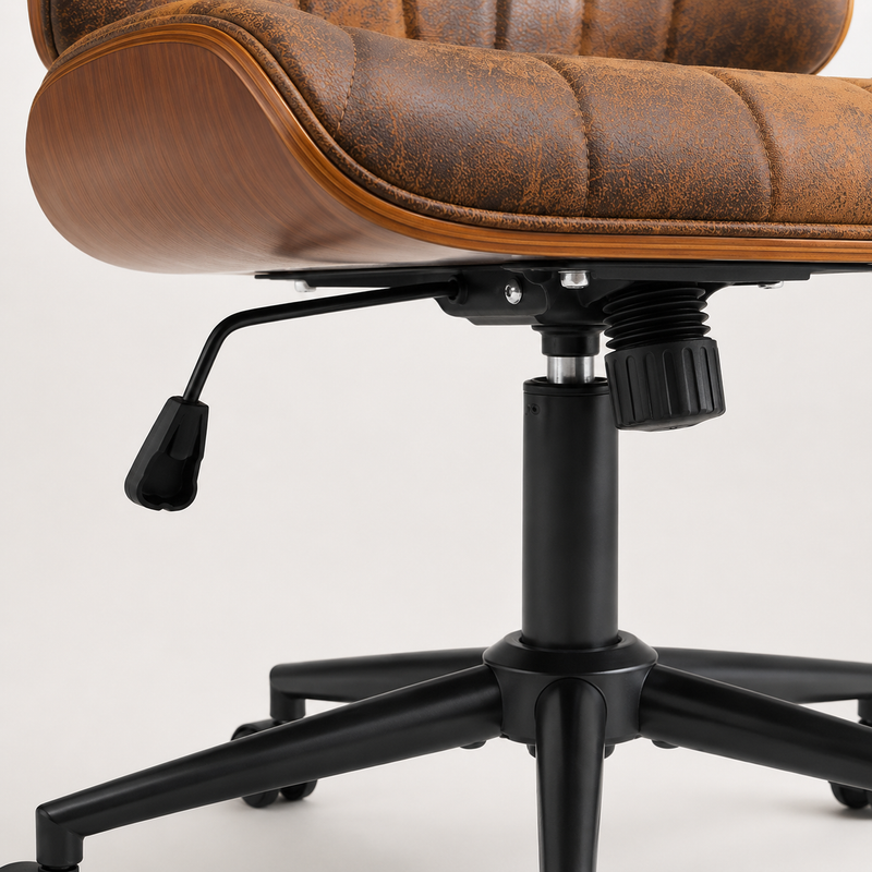 Orion Walnut Brown Swivel Office Chair