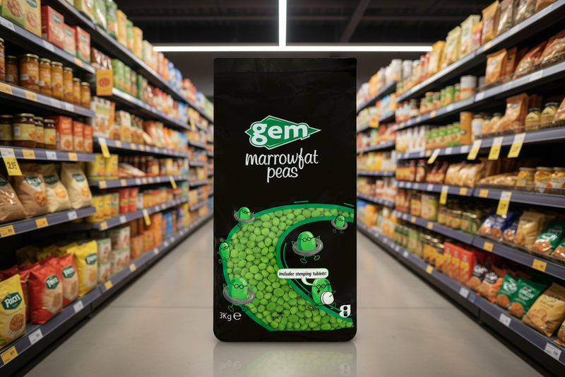 4 x Gem Marrowfat Peas 3Kg