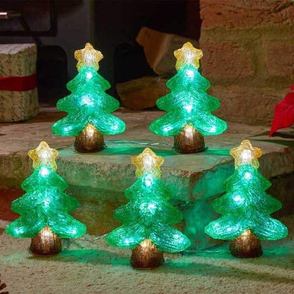 50 LED Cool White Christmas String Lights with Auto Timer
