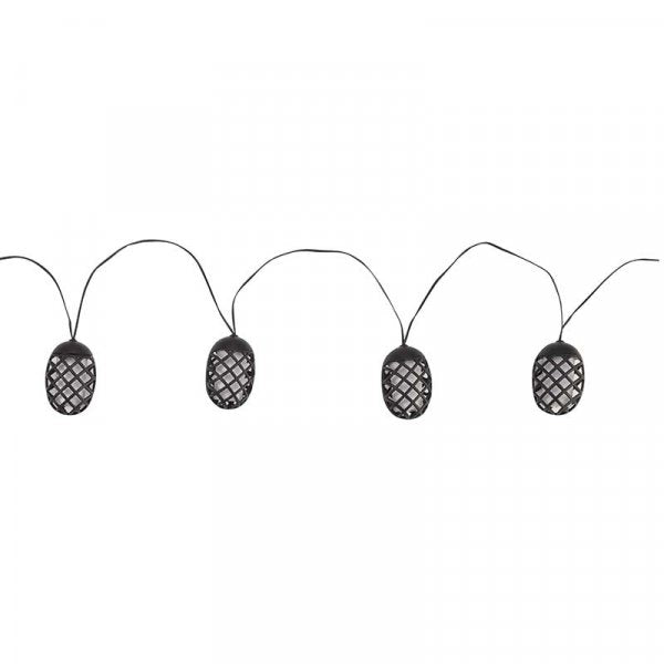 Flame Effect Solar String Lights 50 Multicoloured LEDs 5.5m