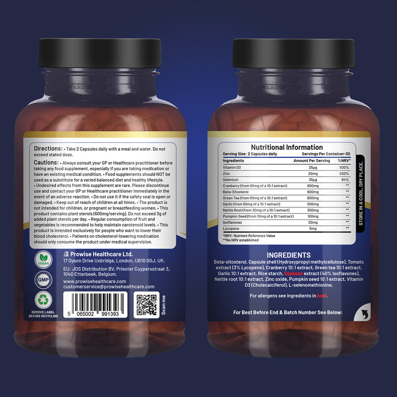 Advanced Prostwell Plus 60 Vegan Capsules Added Beta Sitosterol