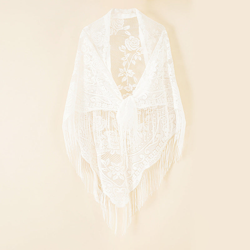 Jacquard Border Casual Shawl For Women