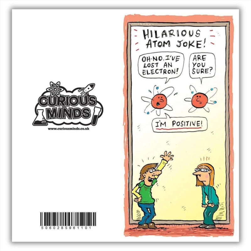 Hilarious Science Atom Joke Birthday Card & Envelope (105mm x 210mm, 300gsm)