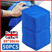 50X LARGE MICROFIBRE CLEANING AUTO CAR DETAILING SOFT CLOTHS TOWEL DUSTER WASH - InStock