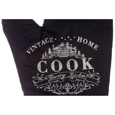 Black Single Oven Glove | Vintage Home
