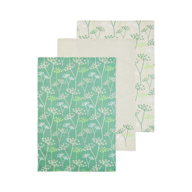 Set of Three Tea Towels | Cow Parsley
