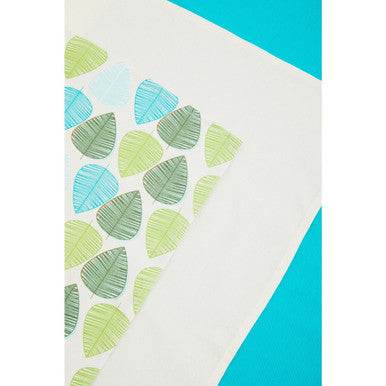 Set of Three Tea Towels | Green Leaf