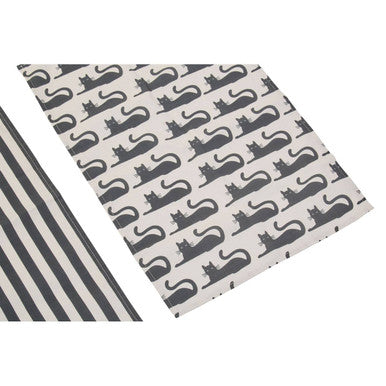 Set of Three Tea Towels | Black Cat