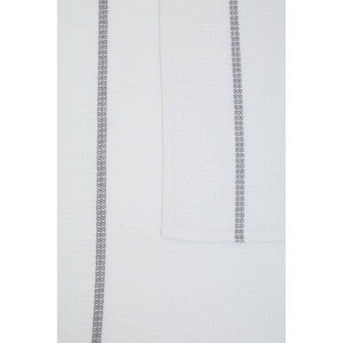 Set of 3 White and Grey Violet Waffle Tea Towels | Doro