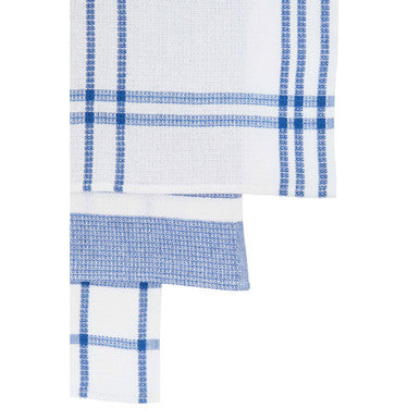 Set of Three Waffle Blue and White Tea Towels | Doro