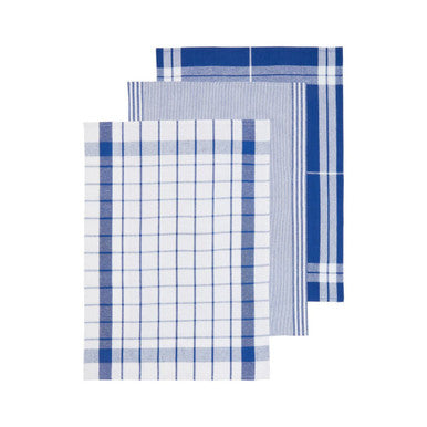 Set of Three Blue and White Tea Towels | Doro