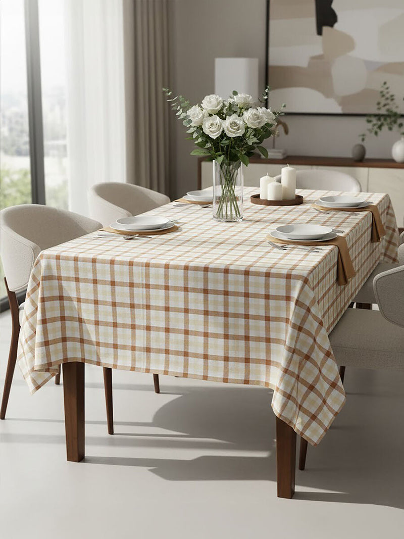 Terracotta Gingham Tablecloth | Thread and Loom
