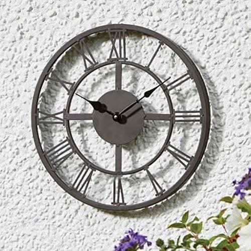 Arundel Wall Clock 13.5" Roman Numerals Open Face Timepiece