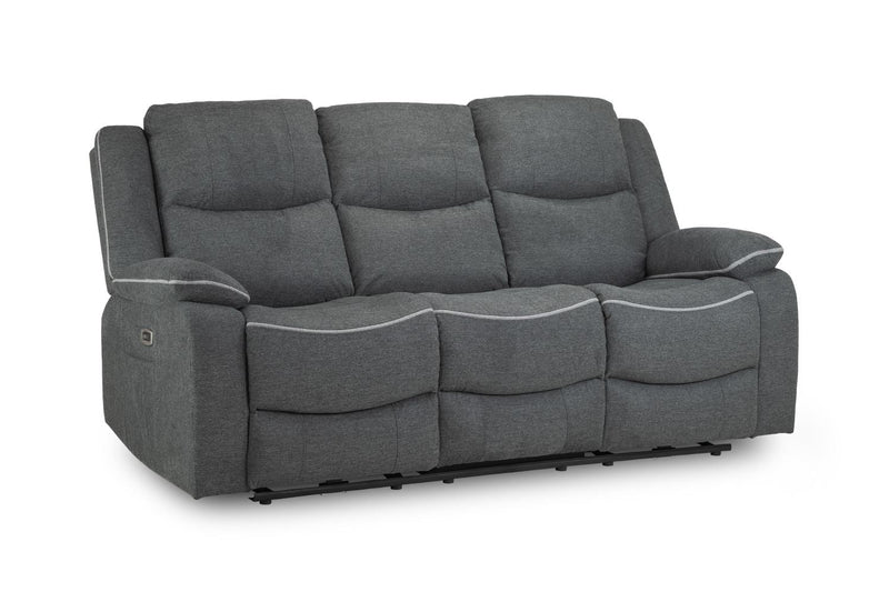 Harald Electric Recliner Sofa  Grey 3 Seater – Ultimate Comfort & Style