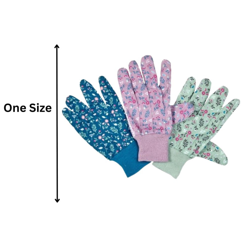Cotton Gardening Gloves Triple Pack