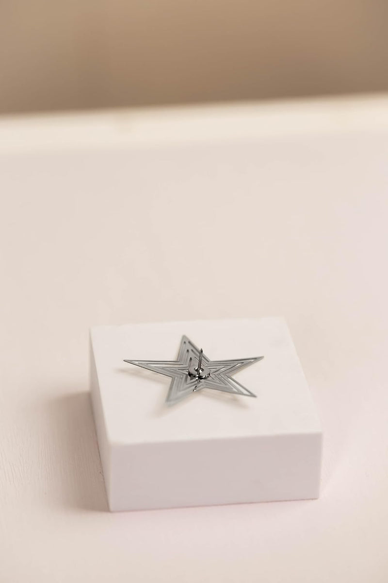Silver Star Candle Pin Candle Decoration