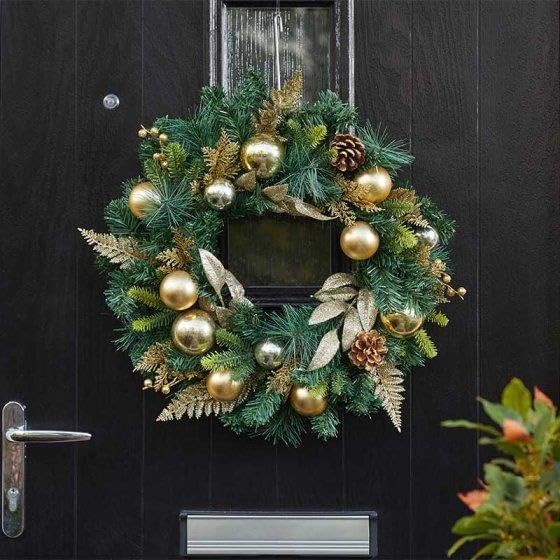 40cm Gold Christmas Wreath