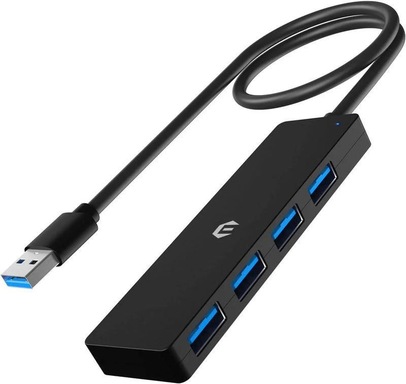 USB 3.0 Hub 4-Port USB Hub Multiplier Expander for Laptop HDD Console Car etc