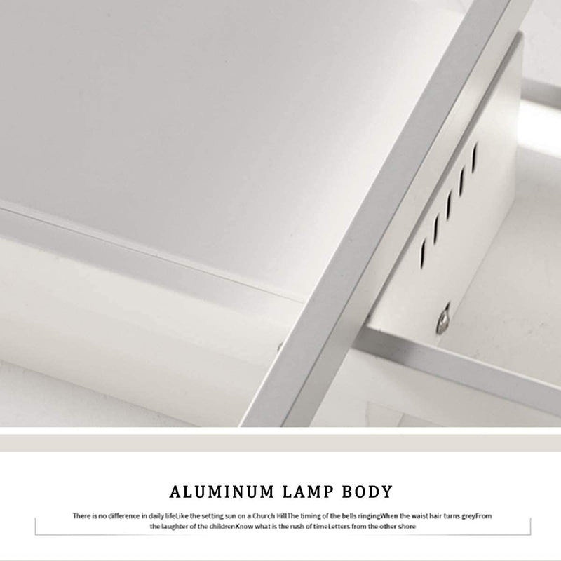 LED Ceiling Light 75W Square Flush Mount Cool White Geometric 3 Frame Modern