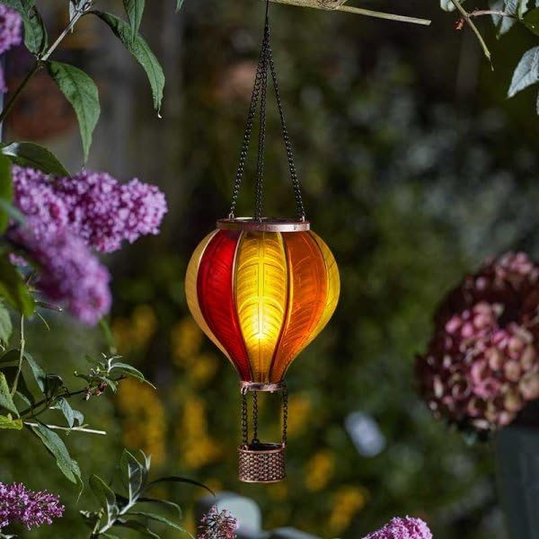 Hot Air Balloon Solar Garden Light - Sunset