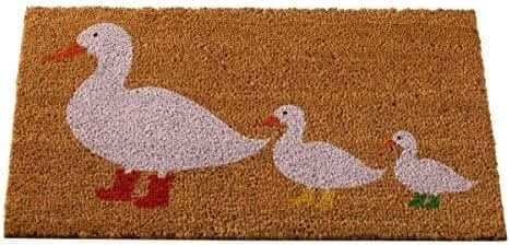 Large Novelty Printed Ducks In Boots Welcome Mat