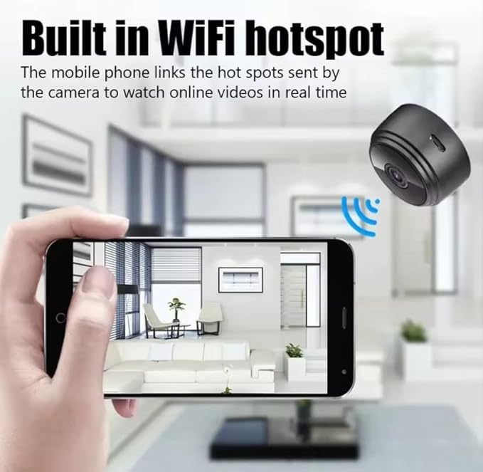 A9 Mini Wi-Fi Security Camera – 1080P HD, Wireless IP Camera with Night Vision & Motion Detection
