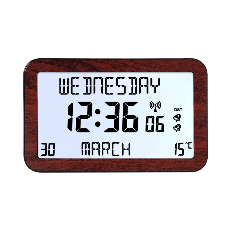 Backlit Easy to Read Full Disclosure Clock Wood