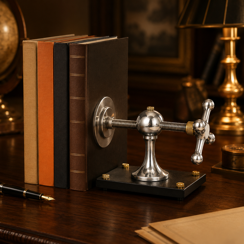 Windlass Bookend Retro Book DVD Organizer