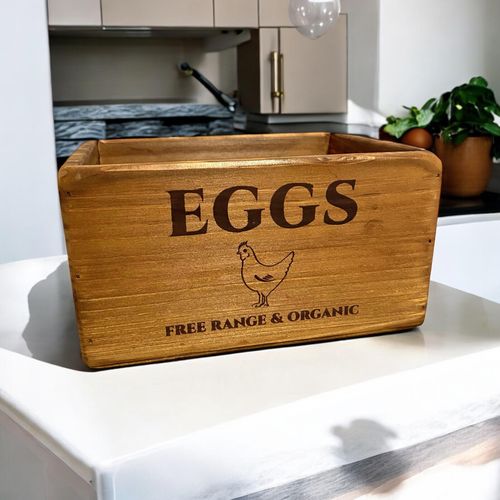 52CM WOODEN EGG STORAGE BOX (6) - InStock